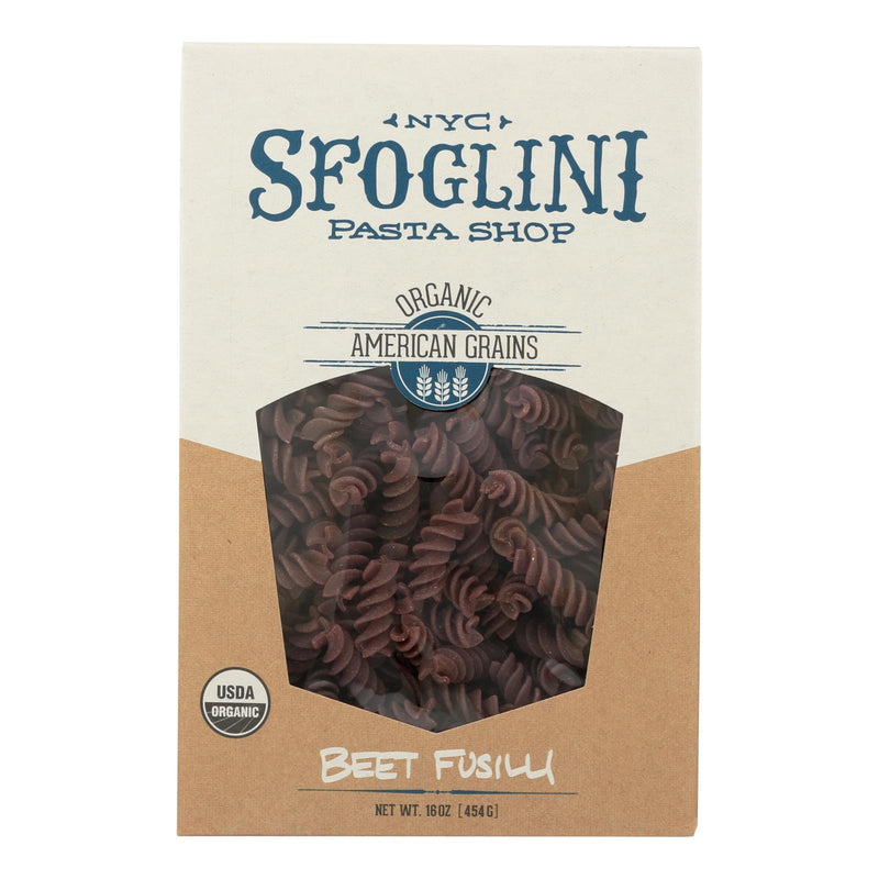 Organic Beet Fusilli Pasta (Pack of 6 - 16 Oz.) by Sfoglini - Cozy Farm 