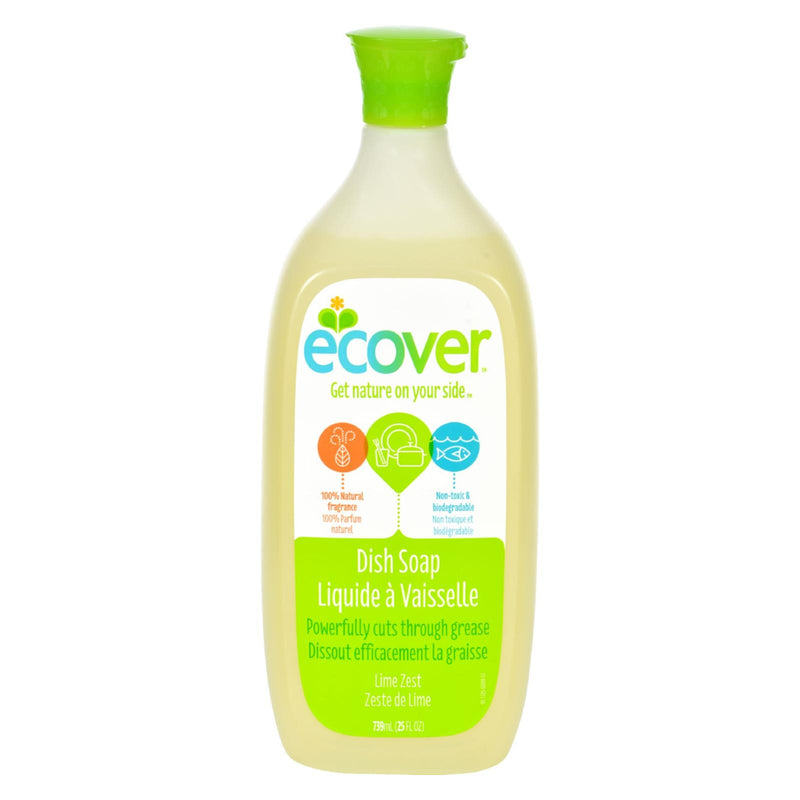 Ecover Eco-Friendly Liquid Dish Soap - Refreshing Lime Zest (Pack of 6 - 25 Oz) - Cozy Farm 