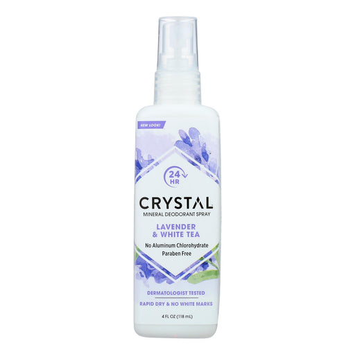 Crystal Essence Mineral Deodorant Body Spray Lavender And White Tea - 4 Fl Oz - Cozy Farm 