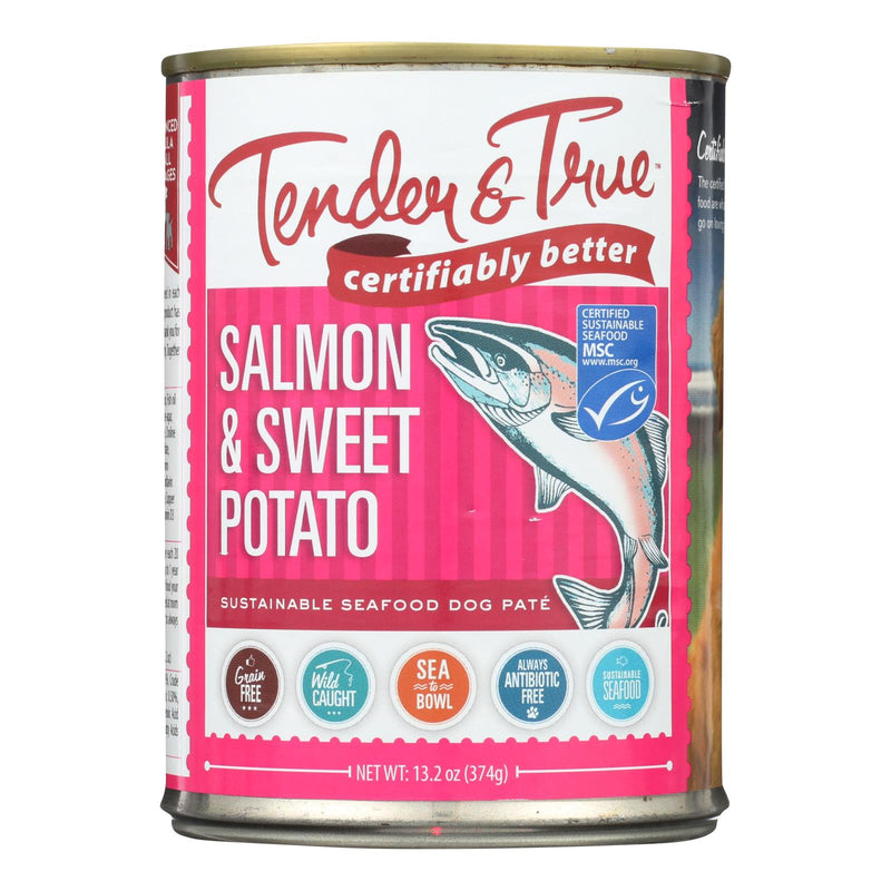 Tender & True Salmon & Sweet Potato Dog Food (Pack of 12 - 13.2 Oz. Can) - Cozy Farm 