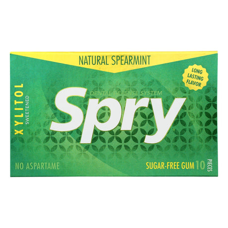 Spry Xylitol Gems, Sugar-Free Gum, Spearmint, 20 Count, 10 Pack - Cozy Farm 