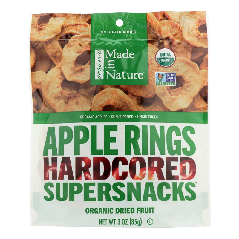 Organic Dried Apple Rings (Pack of 6) - 3 Oz. Made by Nature - Cozy Farm 
