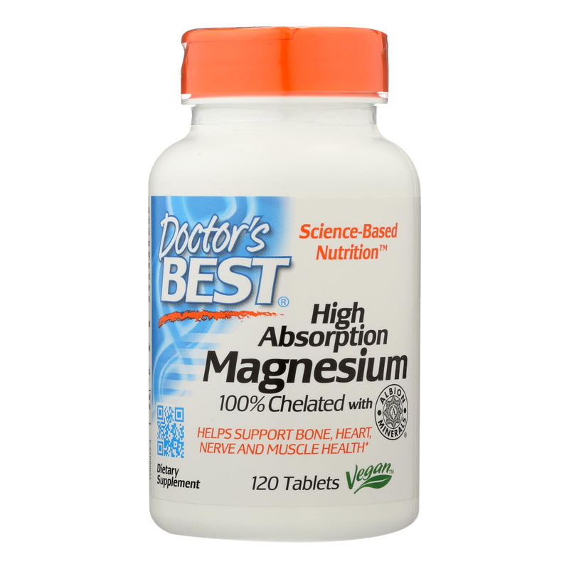 Doctor's Best Chelated Magnesium High Absorption (120 Tablets) - Cozy Farm 