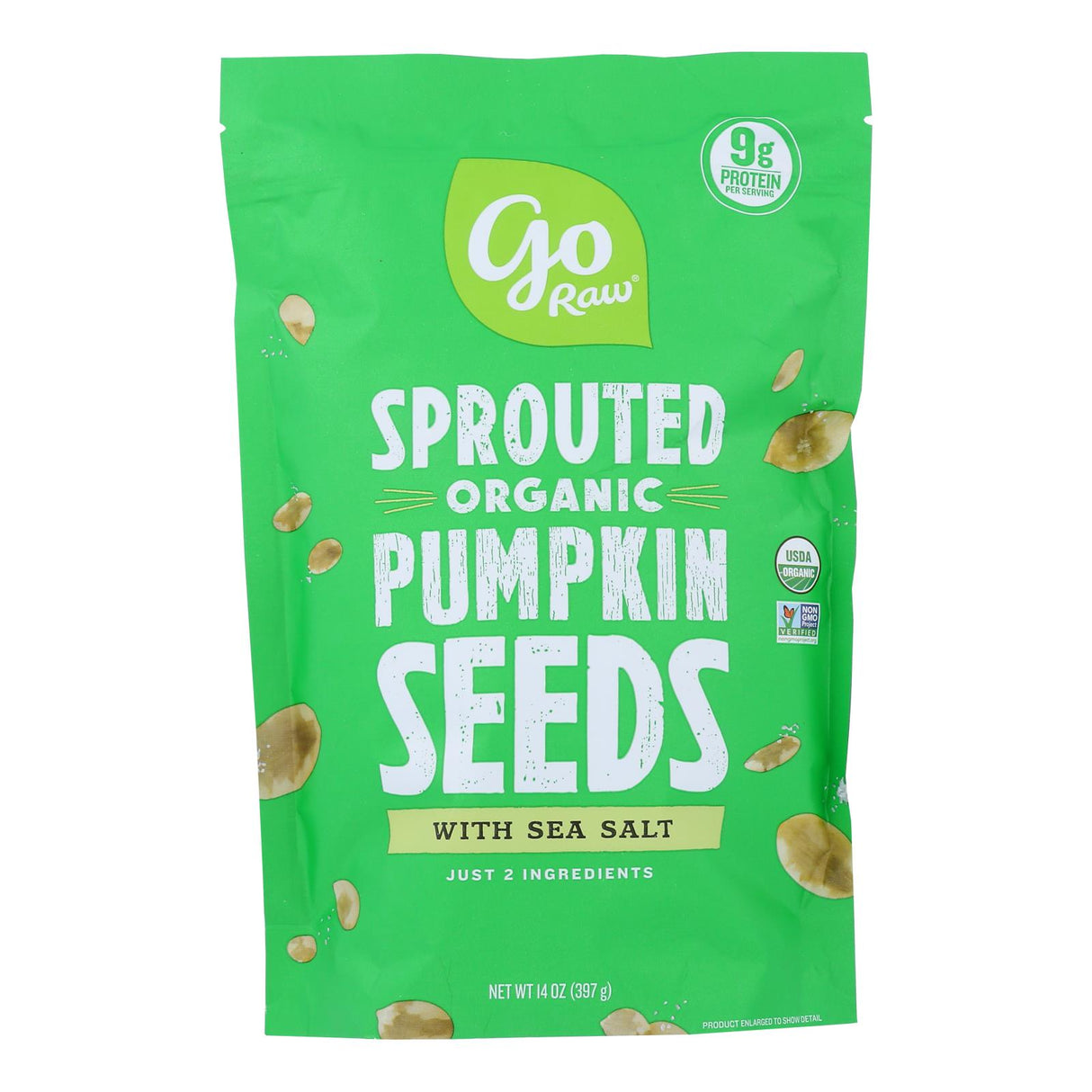 GoRaw Sprouted Pumpkin Seeds with Celtic Sea Salt (6 Pack of 14 Oz.) - Cozy Farm 