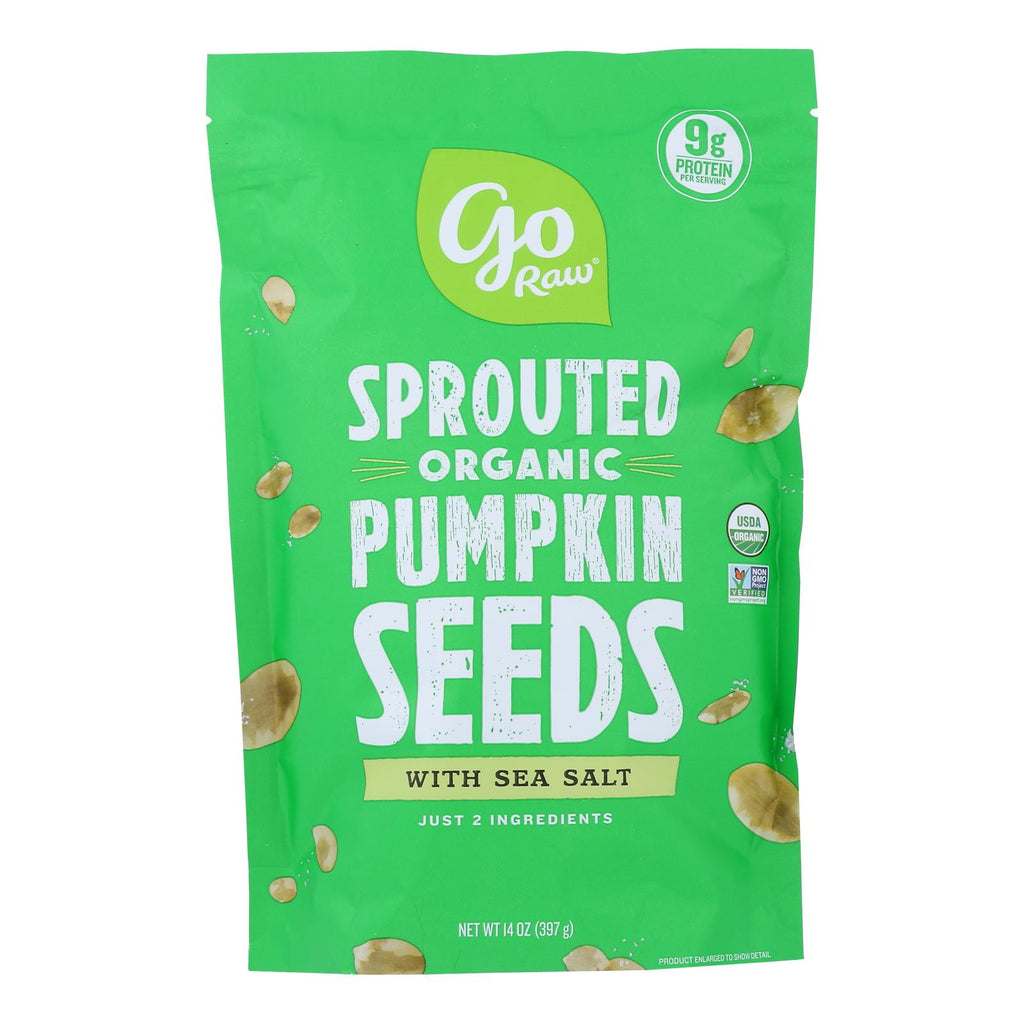 GoRaw Sprouted Pumpkin Seeds with Celtic Sea Salt (Pack of 6 - 14 Oz.) - Cozy Farm 