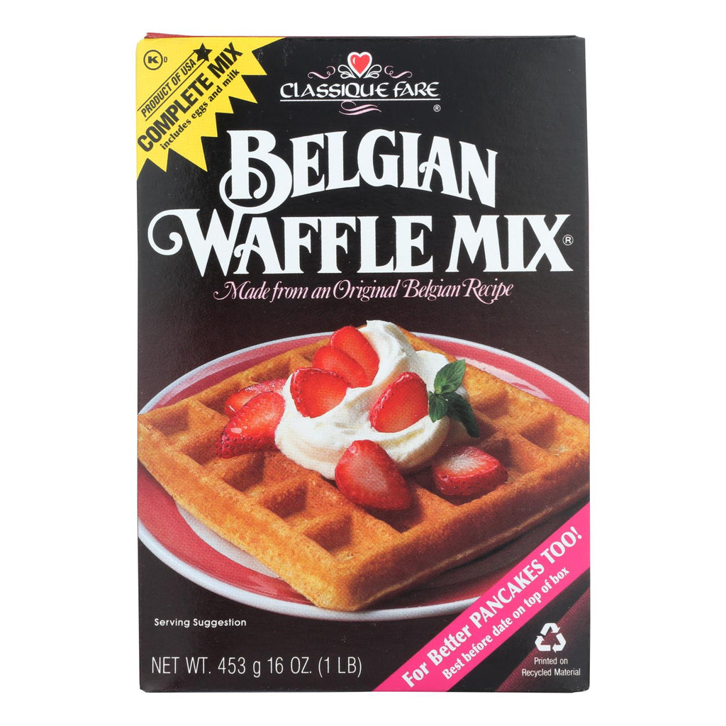 Classique Fare Belgian Waffle Mix (Pack of 6 - 16 Oz.) - Cozy Farm 