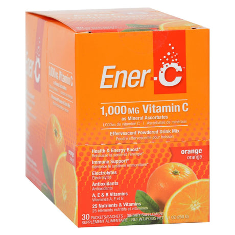 Ener-C Vitamin C Drink Mix - 30 Pack - Orange Flavor - 1000mg - Cozy Farm 