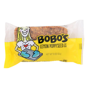 Bobo's Oat Bars, Gluten-Free Lemon Poppyseed, 12 Pack, 3 Oz Each - Cozy Farm 