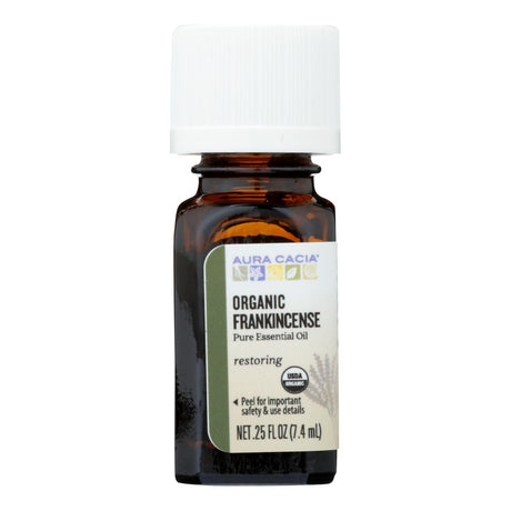 Aura Cacia Organic Frankincense Essential Oil, .25 Fl Oz - Cozy Farm 