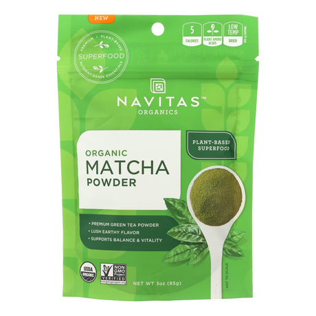 Navitas Organics Matcha Powder | Organic Japanese Green Tea Powder | 6 Reusable Pouches x 3 Oz - Cozy Farm 