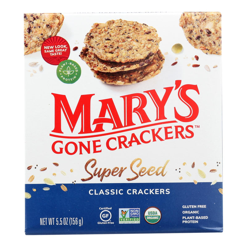 Mary's Gone Crackers Super Seed, Classic (Pack of 6 - 5.5 oz.) - Cozy Farm 