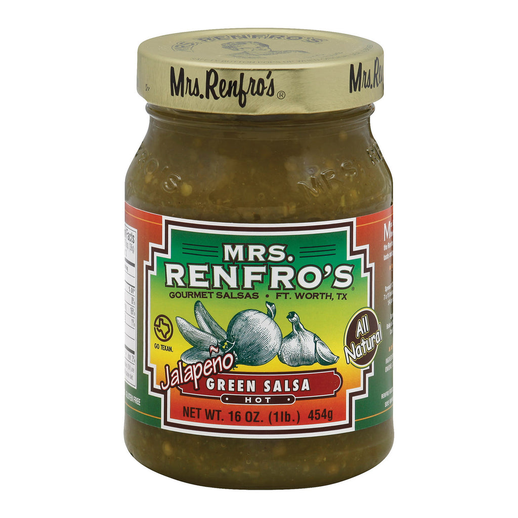 Mrs. Renfro's Green Salsa with Onion and Chili (Pack of 6 - 16 Oz.) - Cozy Farm 