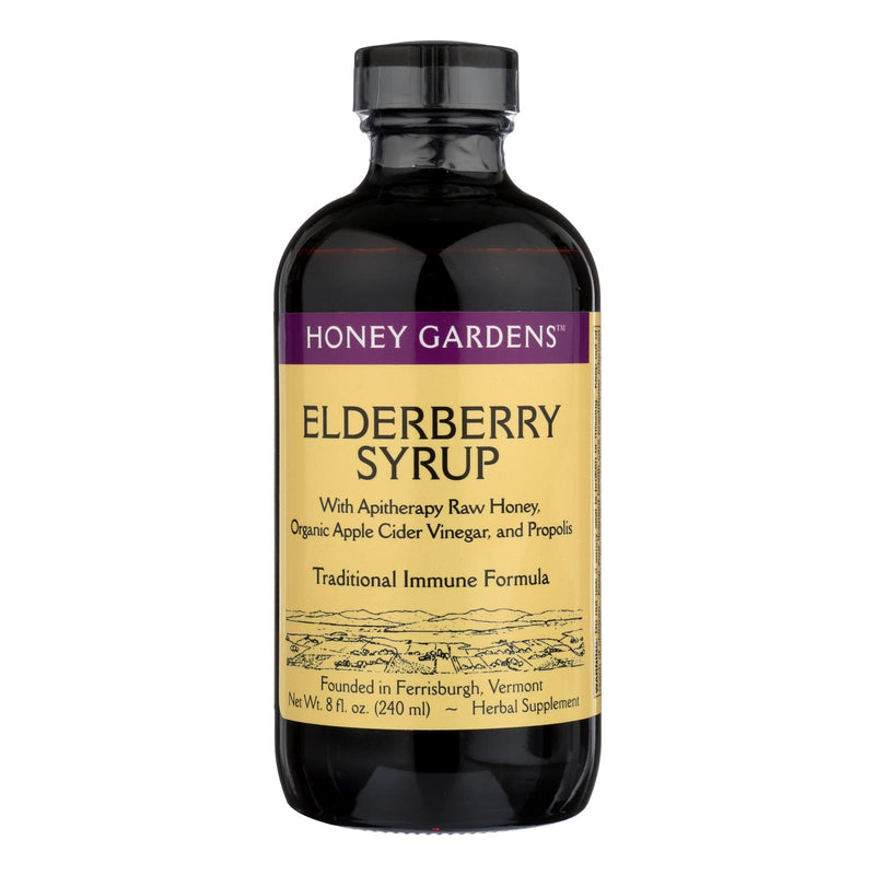 Honey Gardens Apiaries Organic Honey Elderberry Extract with Propolis (8 Fl Oz) - Cozy Farm 