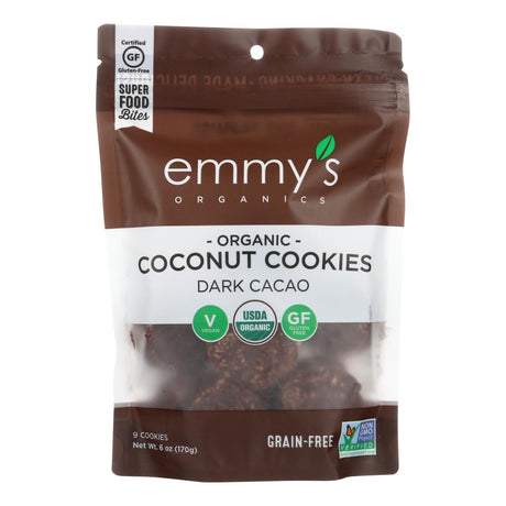 Emmy's Organics Dark Cacao Coconut Cookies (8 Pack, 6 Oz. Each) - Cozy Farm 