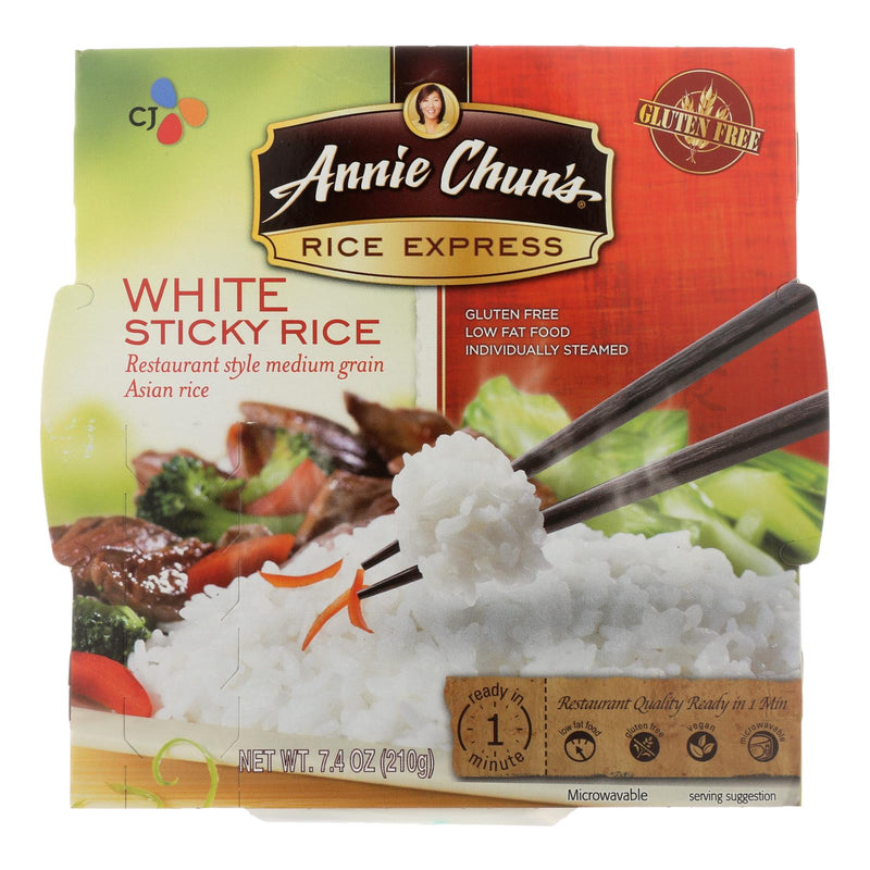 Annie Chun's White Sticky Rice, Pack of 6 - 7.4 Oz. Delivers Chewy Goodness - Cozy Farm 