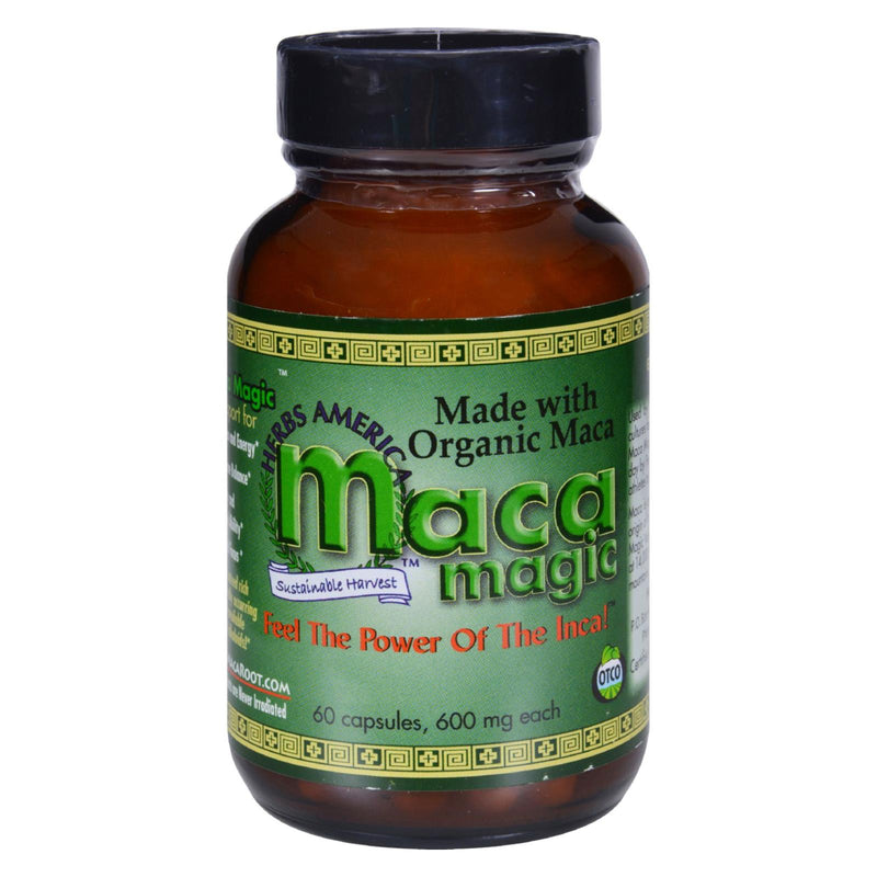 Maca Magic Organic  Maca Root Supplement (Pack of 60 Capsules - 600 Mg) - Cozy Farm 