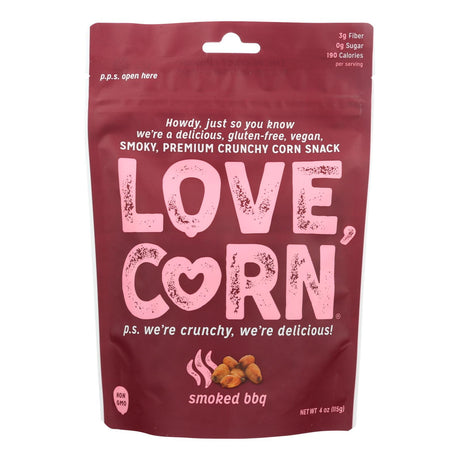 Love Corn Smoky Premium Crunchy Corn Snacks, 4 Oz., 12-Pack - Cozy Farm 