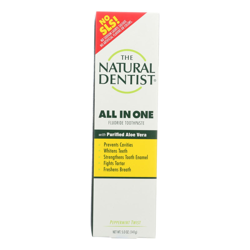 Natural Dentist Anti-cavity Toothpaste: Fresh Breath Original Peppermint Twist, 5 Oz - Cozy Farm 