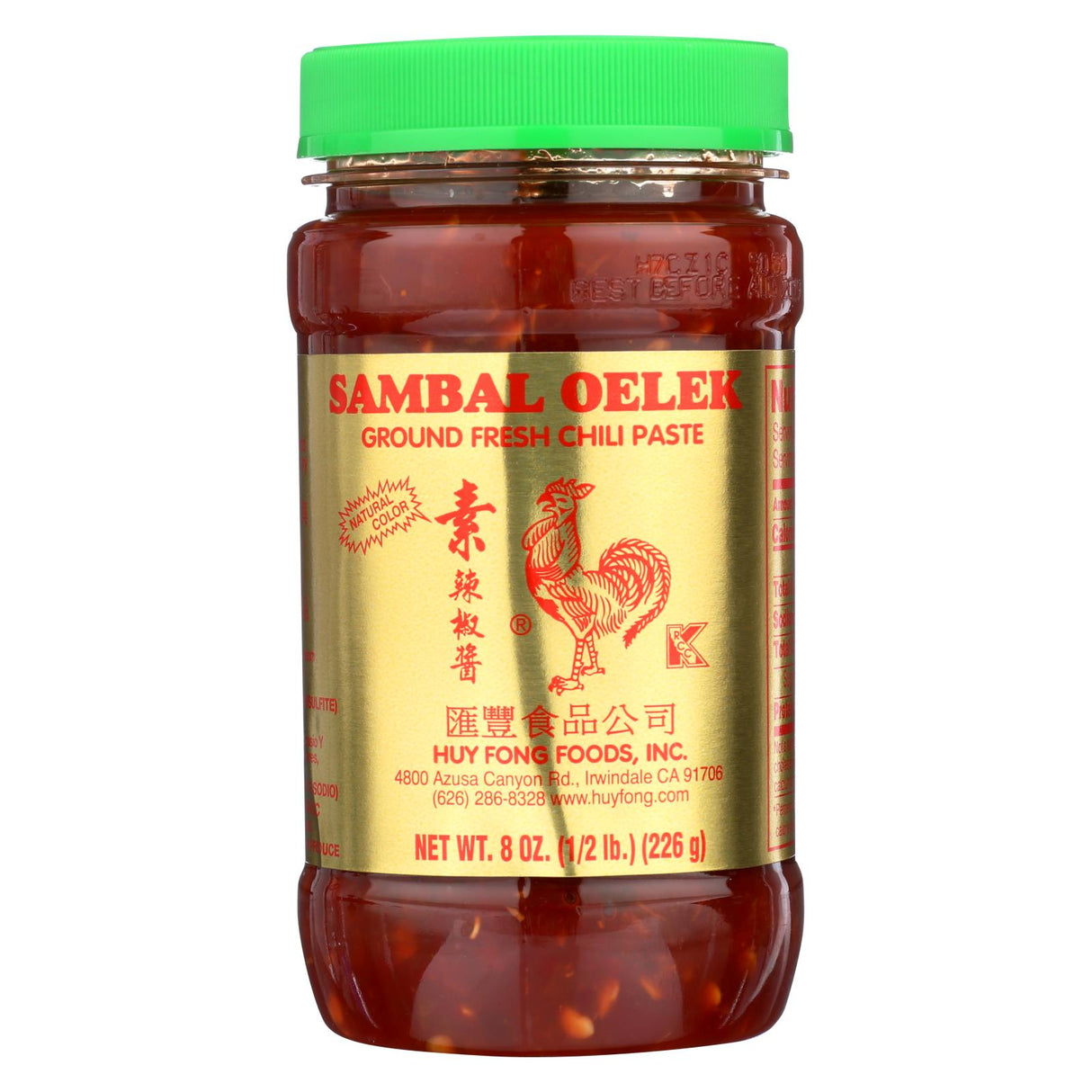 Huy Fong Fresh Chili Paste Sambal (Pack of 24) - 8 Oz. - Cozy Farm 