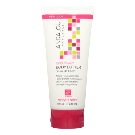 Andalou Naturals Body Butter, 8 Oz Symphony of 1000 Roses - Cozy Farm 