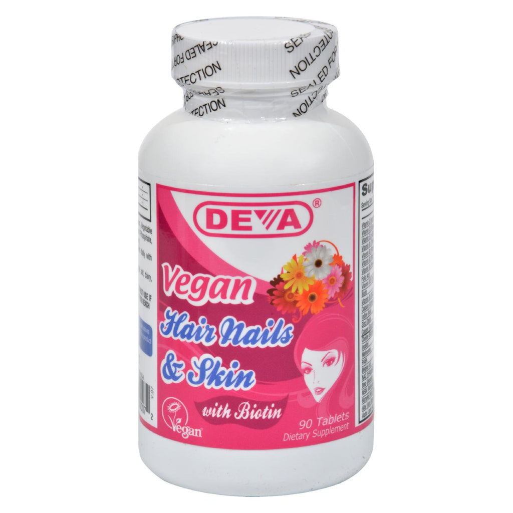Deva Vegan Vitamins for Hair, Nails and Skin (Pack of 90 Tablets) - Cozy Farm 