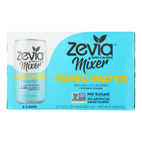 Zevia Zero Calorie Mixer Tonic Water (7.5 Fl Oz. Can), Pack of 24 - Cozy Farm 