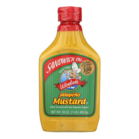 Woeber's 16 Oz. Sandwich Pal Jalapeno Mustard (Pack of 6) - Cozy Farm 