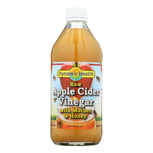 Dynamic Health Apple Cider Vinegar with The Mother and Honey - 16 Oz Glass Bottle - Cozy Farm 