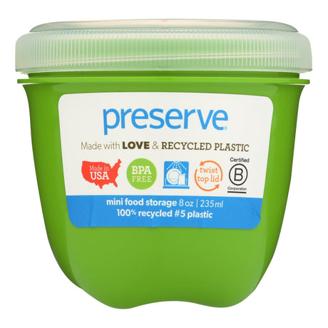 Preserve Mini Food Storage Container - Apple Green - 12 Pack - 8 Oz - Cozy Farm 
