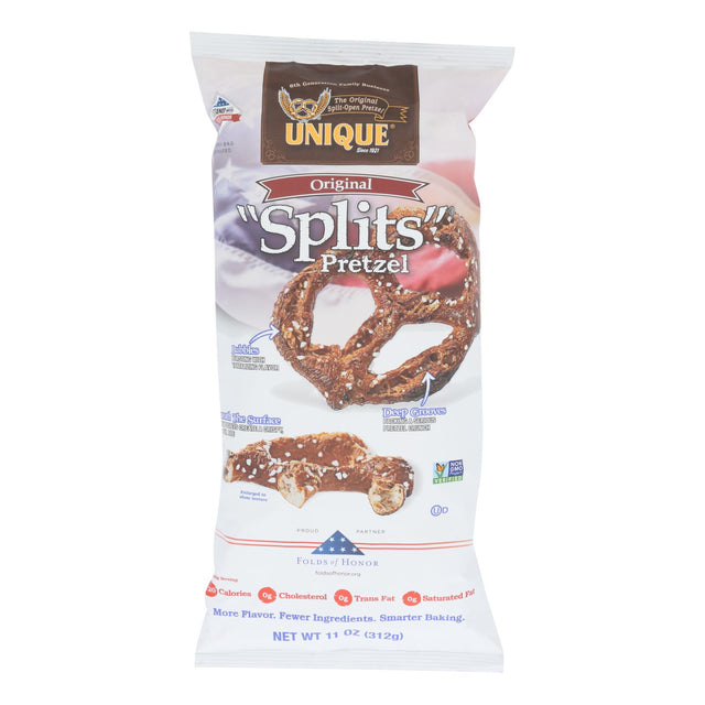 Unique Pretzels - Pretzel Splits Original (Pack of 12) - 11 Oz. - Cozy Farm 