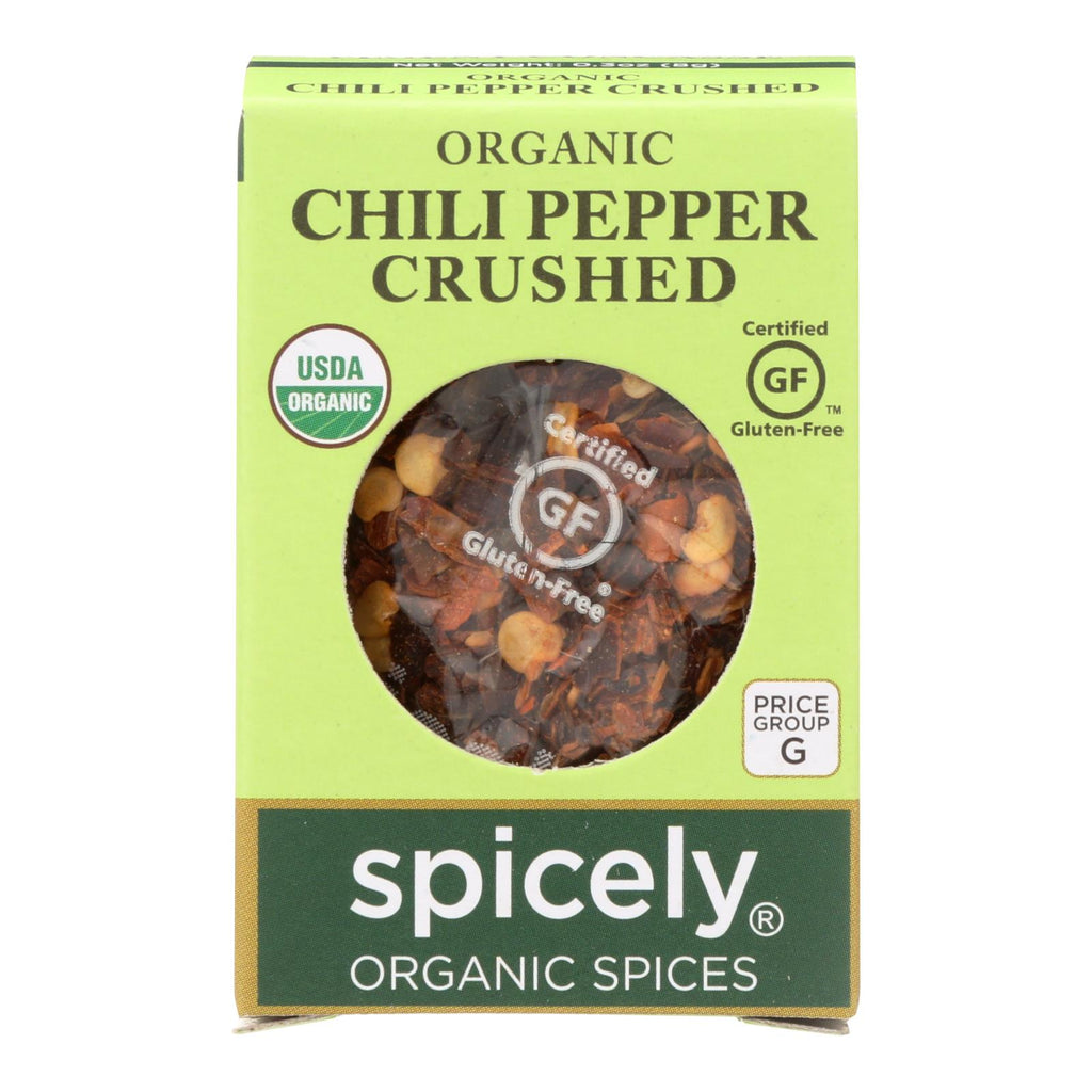 Spicely Organics - Organic Chili Pepper - Crushed - Case Of 6 - 0.3 Oz. - Cozy Farm 
