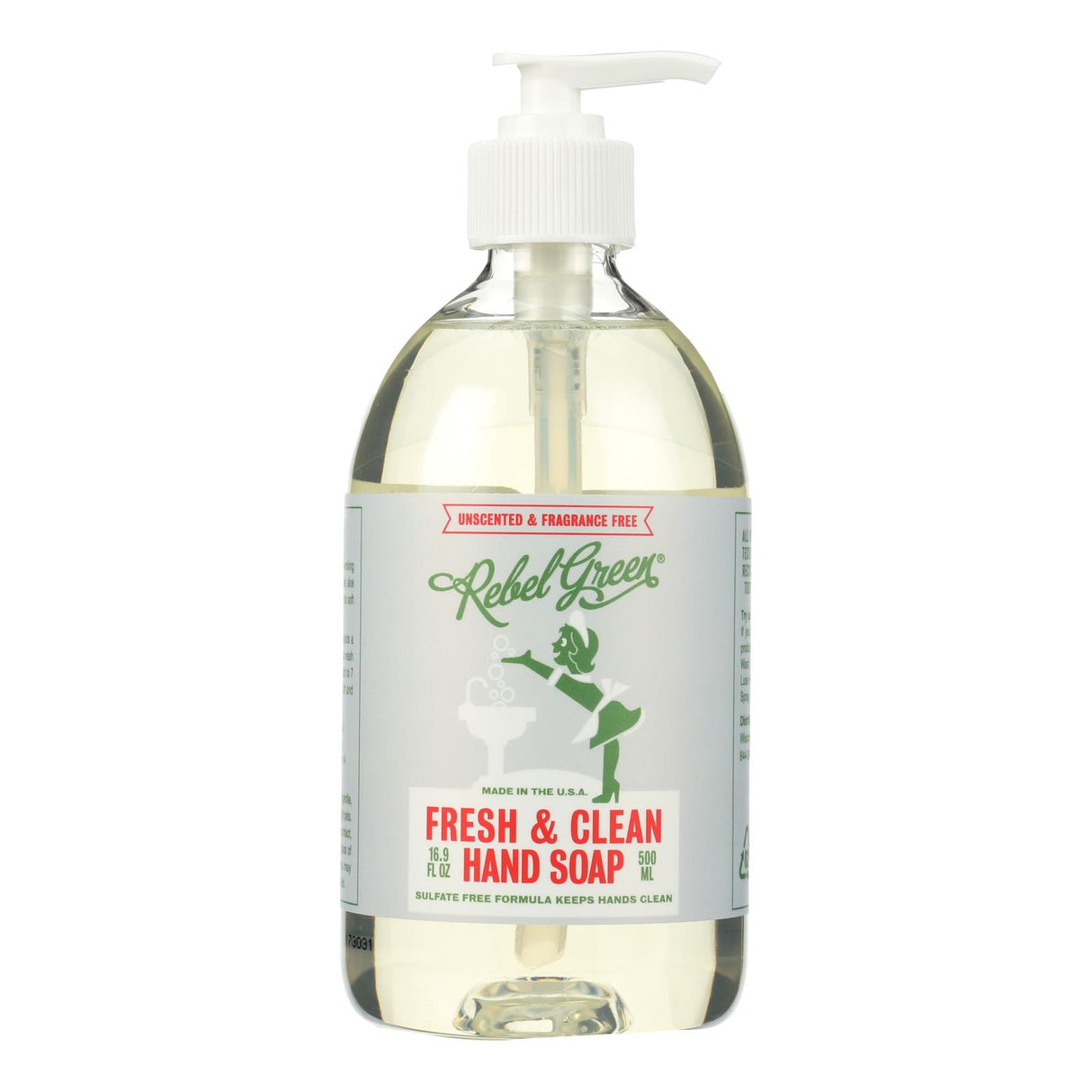 Rebel Green Unscented Hand Soap (4 Pack) - 16.9 Fl Oz Each - Cozy Farm 