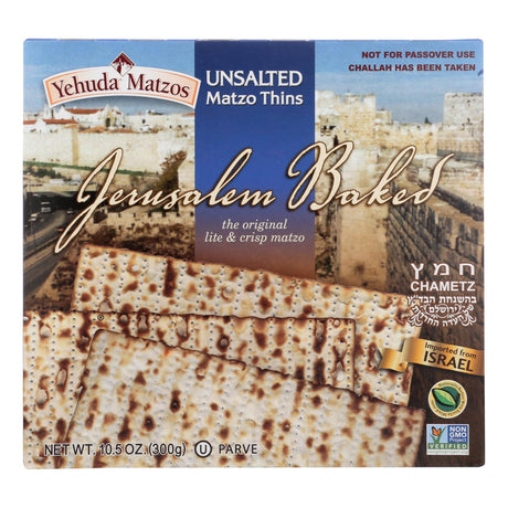 Yehuda Matzo Thins Unsalted, 12-Pack, 10.5 Oz. - Cozy Farm 