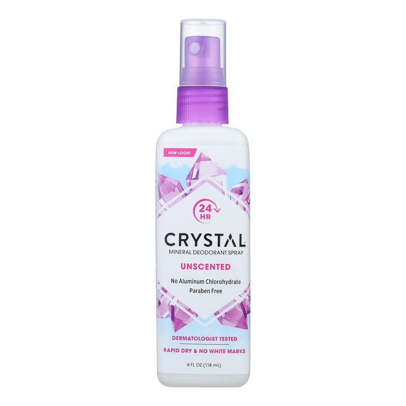 Crystal Odorless Unscented Deodorant Spray - 4 Fl Oz - Cozy Farm 