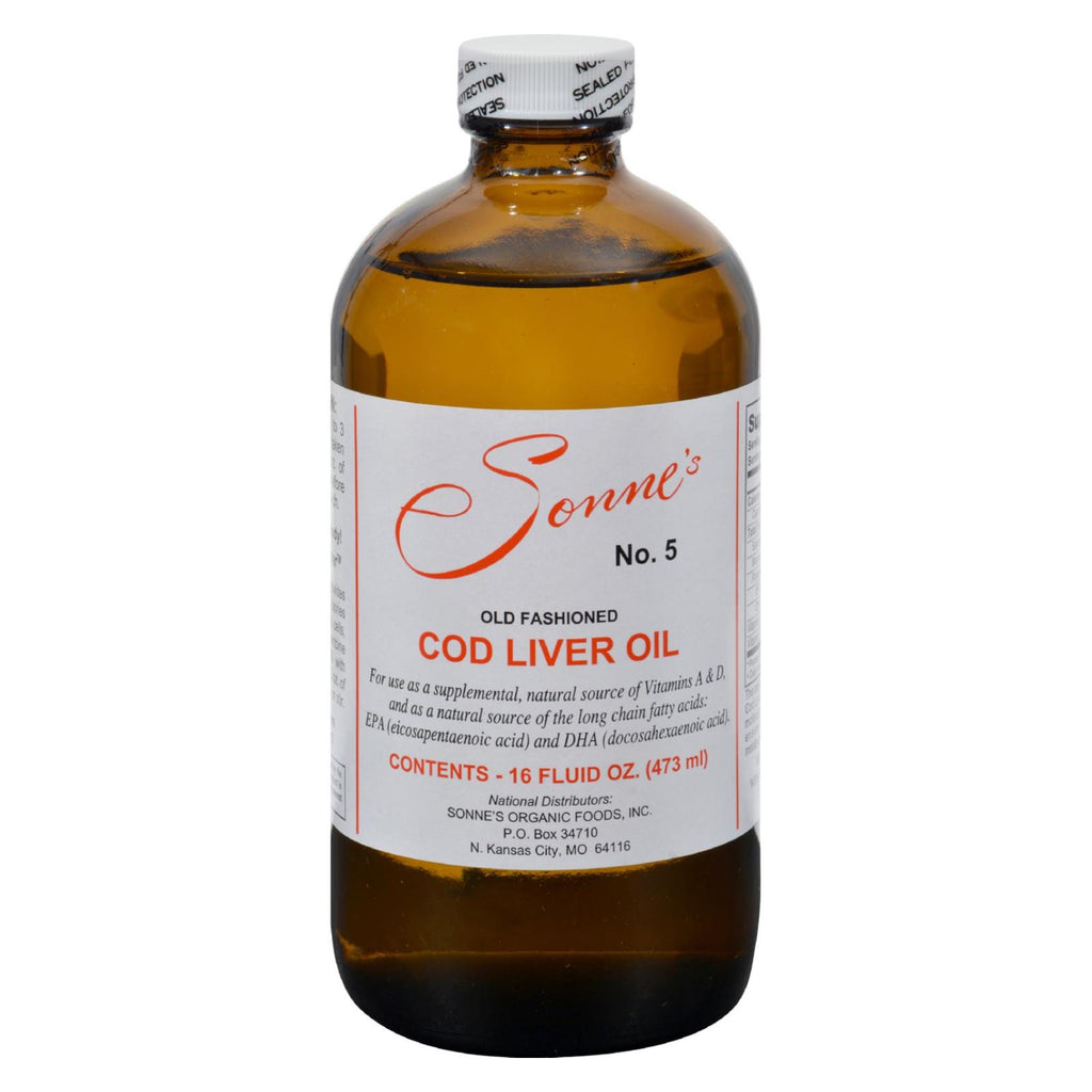 Sonne's Old-Fashioned Cod Liver Oil No. 5 (Pack of 16 Fl Oz.) - Cozy Farm 