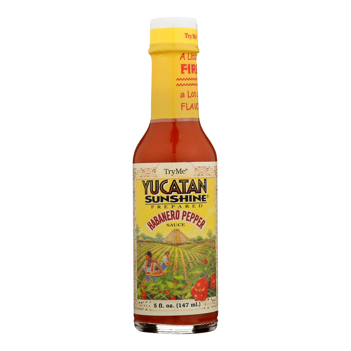 Try Me Yucatan Sunshine Habanero Pepper Sauce (6 x 5 Fl Oz) - Cozy Farm 