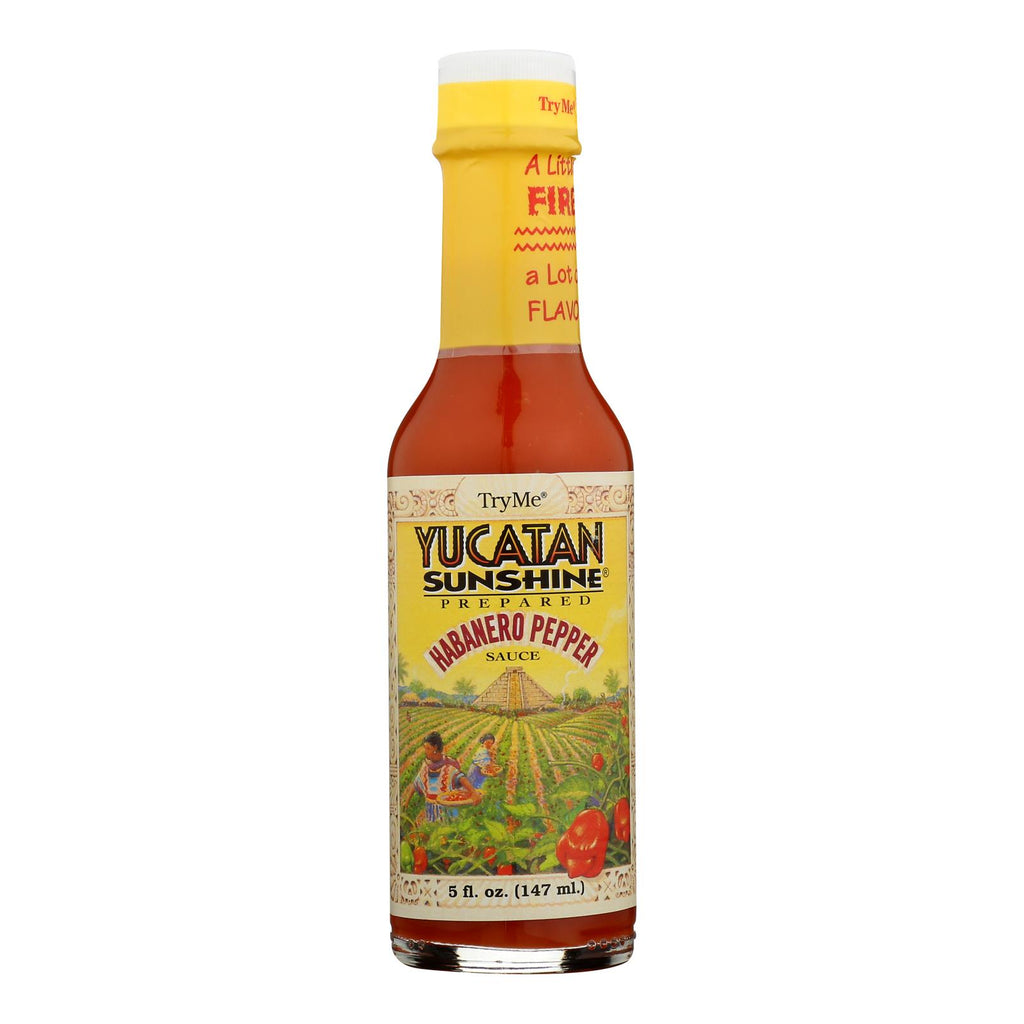 Try Me Yucatan Sunshine Habanero Pepper Sauce (Pack of 6 - 5 Fl Oz.) - Cozy Farm 