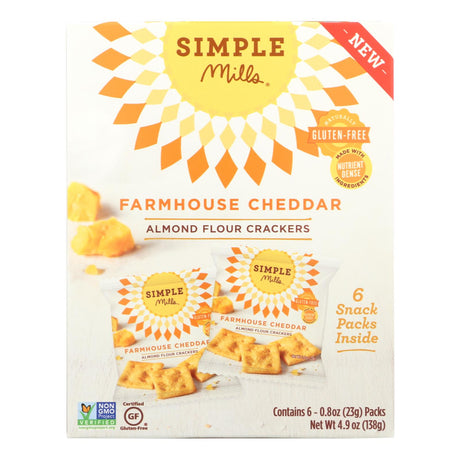 Simple Mills Farmhouse Cheddar Crackers (6-Pack of 4.9 Oz.) - Cozy Farm 