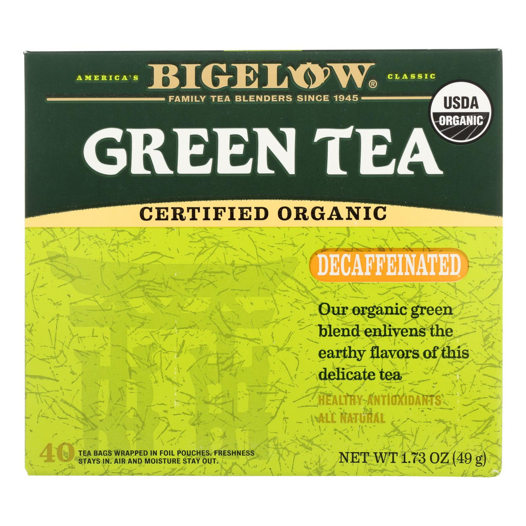 Organic Bigelow Green Tea Decaf (Pack of 6 - 40 Bags) - Cozy Farm 