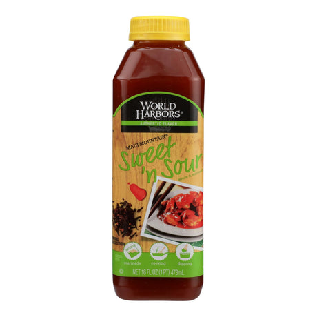 World Harbor Maui Mountain Hawaiian Style Sweet and Sour Sauce, 16 Fl Oz (Pack of 6) - Cozy Farm 