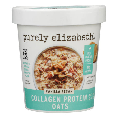Purely Elizabeth Organic Oat Cup Protein Vanilla Pecan (12 Pack - 2 Oz.) - Cozy Farm 