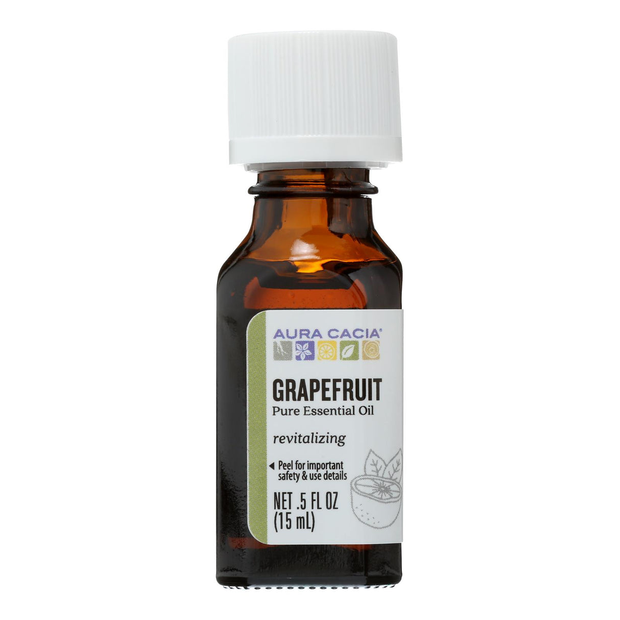 Aura Cacia Pure Grapefruit Essential Oil (0.5 Fl Oz) - Cozy Farm 