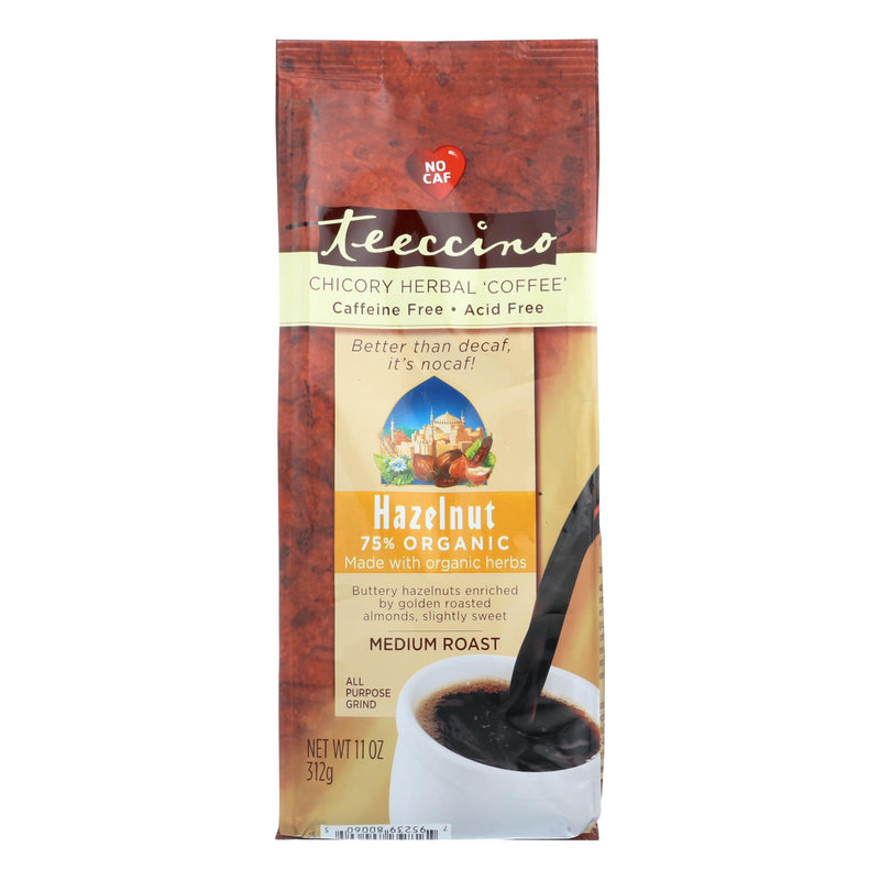 Teeccino Mediterranean Herbal Coffee Hazelnut, 11 Oz (Pack of 6) - Cozy Farm 