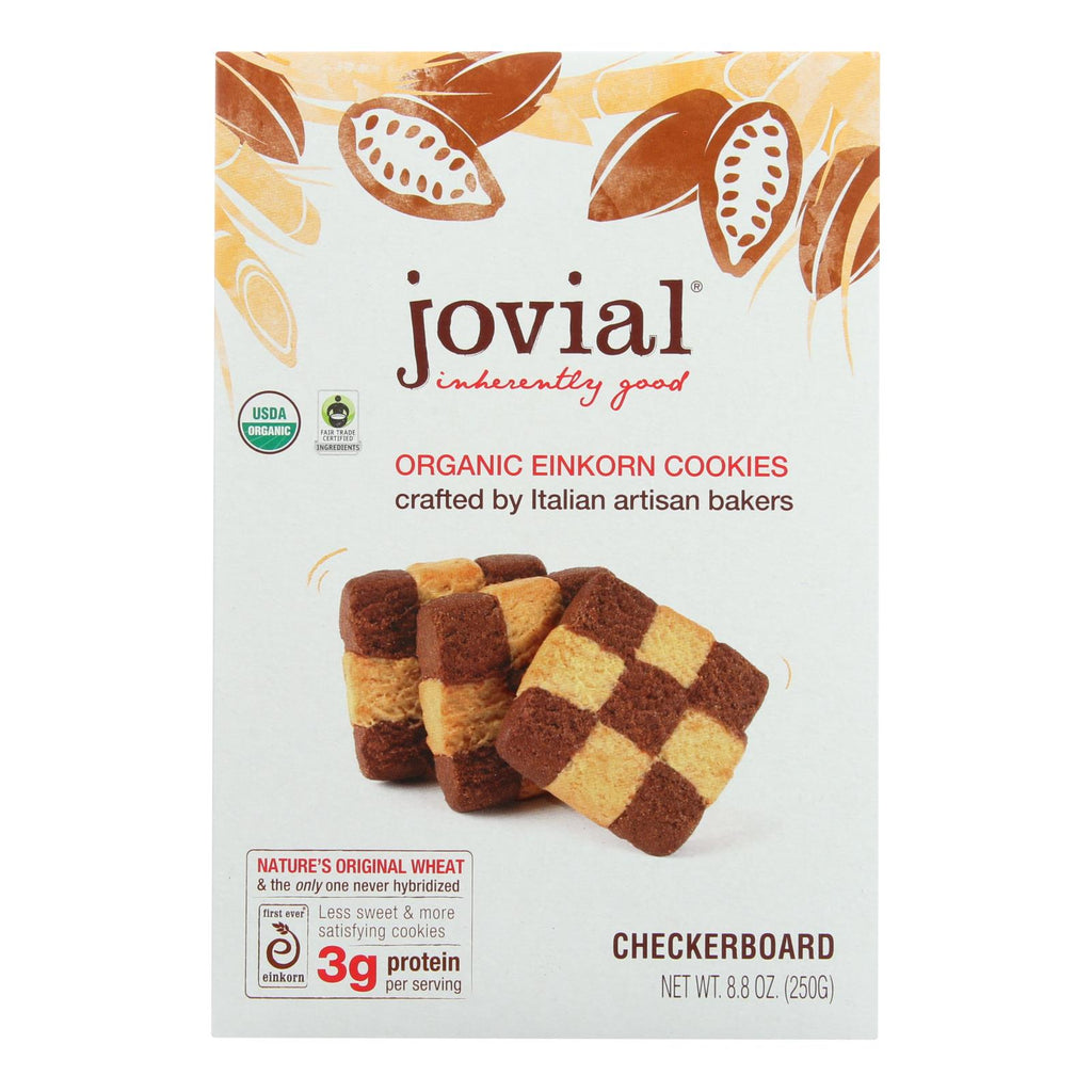 Jovial Organic Einkron Checkerboard Cookies (Pack of 12 - 8.8 Oz Each) - Cozy Farm 