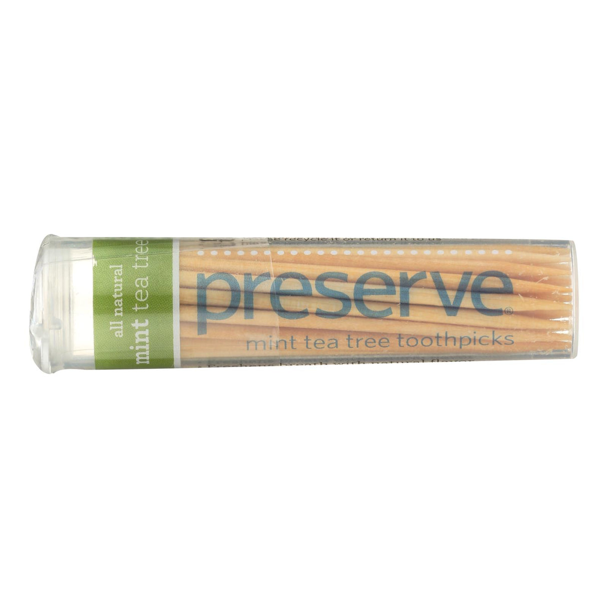 Preserve Original Flavored Tea Tree Toothpicks (24 Pack) - 35 Mint Picks - Cozy Farm 