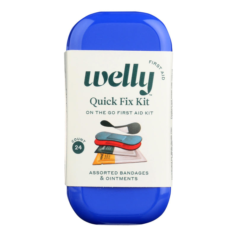 Welly First Aid, Quick Fix Kit On The Go Travel First Aid Kit Bandages And Ointments, 1 Each, 24 ct - Cozy Farm 