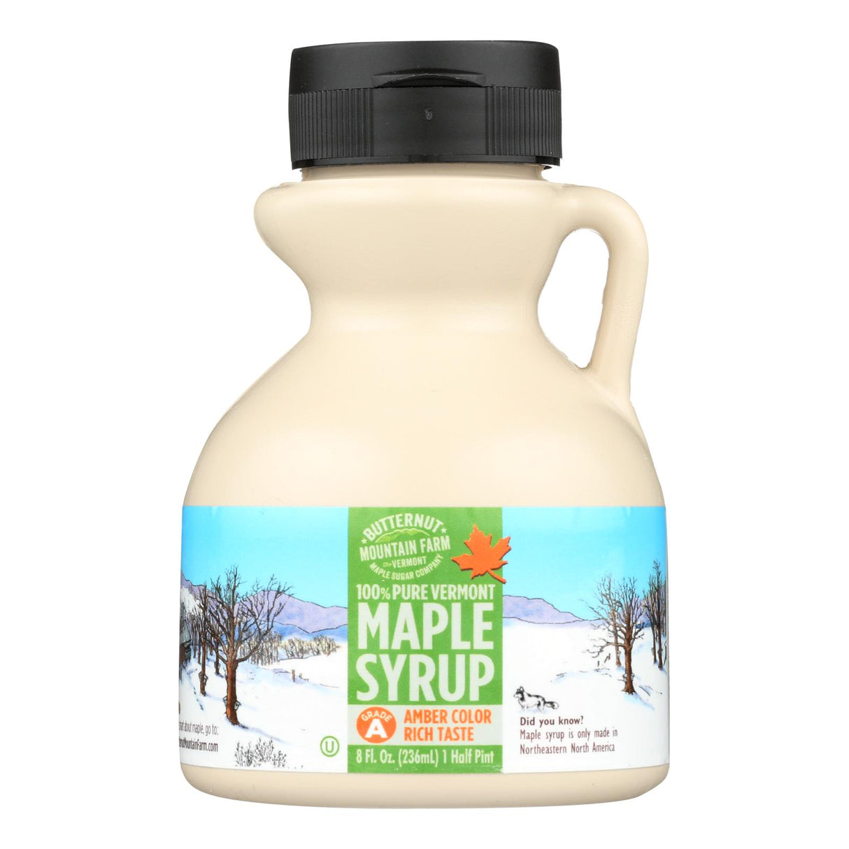 Butternut Mountain Farm Maple Syrup Amber Grade A (Pack of 24) - 8 Fl Oz. - Cozy Farm 