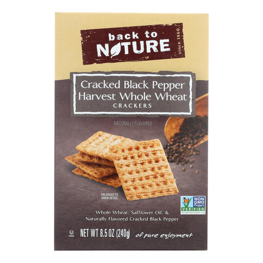Back To Nature Crackers, Whole Wheat Black Pepper (12-Pack, 8.5 Oz. Each) - Cozy Farm 