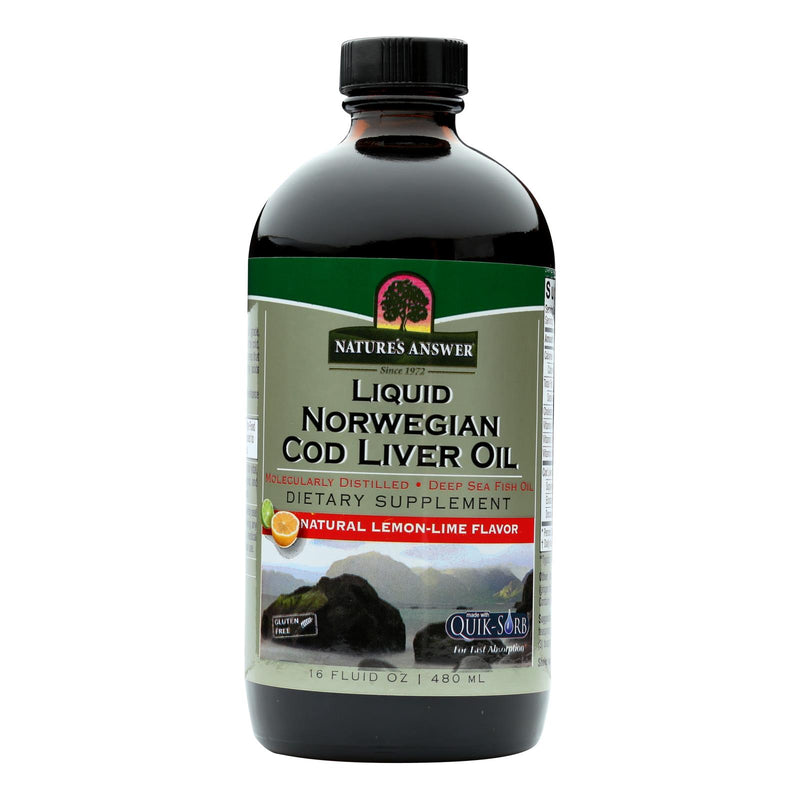 Nature's Answer Premium Norwegian Cod Liver Oil - Rich Omega 3 Fatty Acids - 16 Fl Oz - Cozy Farm 