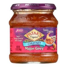 Patak's Major Grey's Mild Chutney, 12 fl oz, Pack of 6 - Cozy Farm 